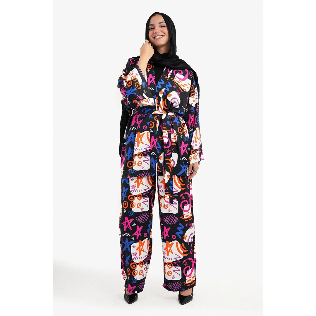 كيمونو خامة كريب مطبوع حريمي 17269