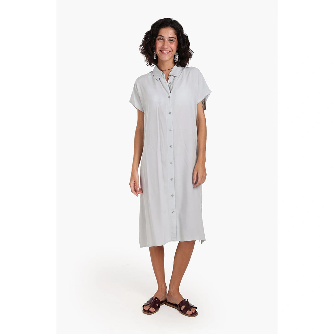 كلو فستان حريمي ميدي بأكمام قصيرة