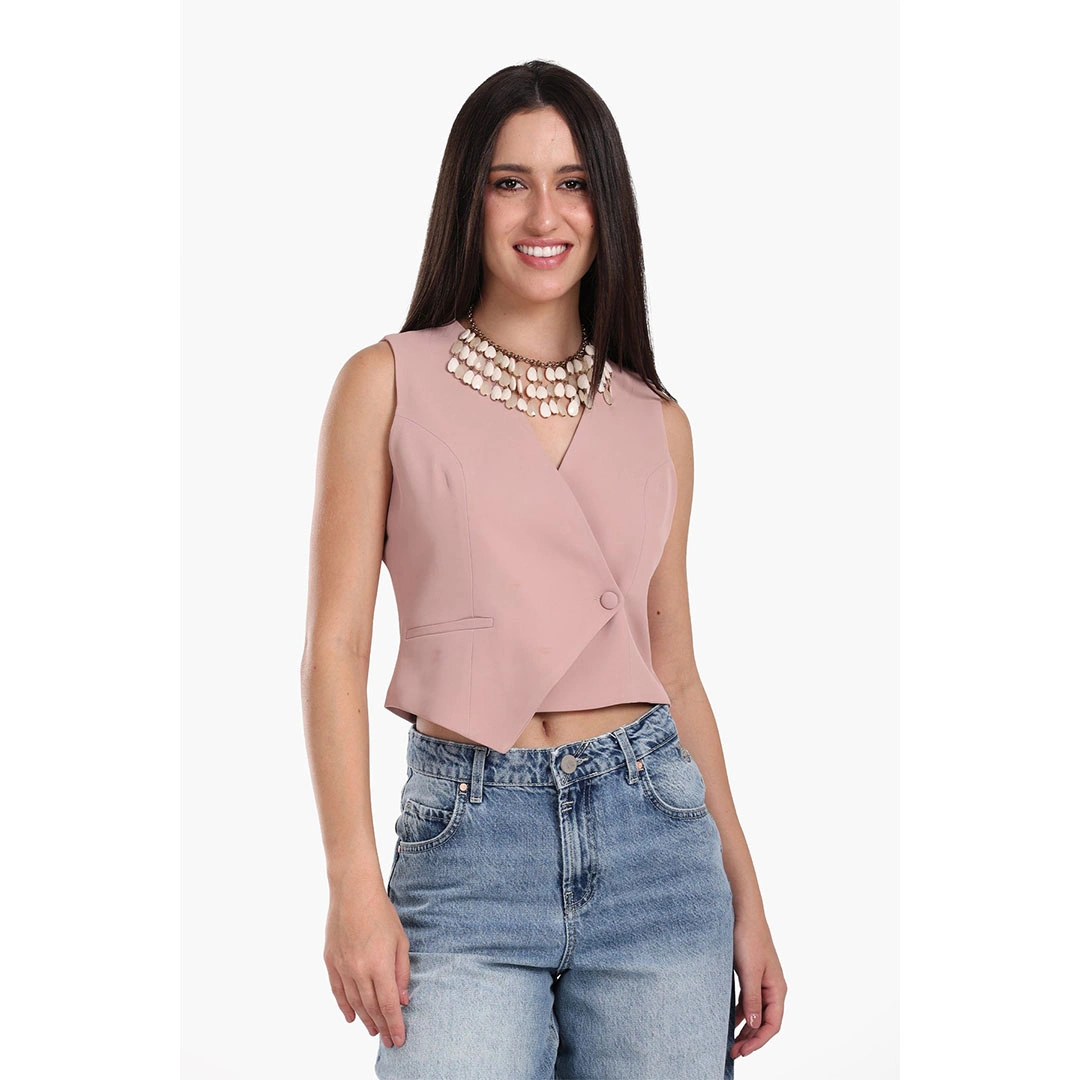 كلو فيست حريمي بدون أكمام بقصة مائلة