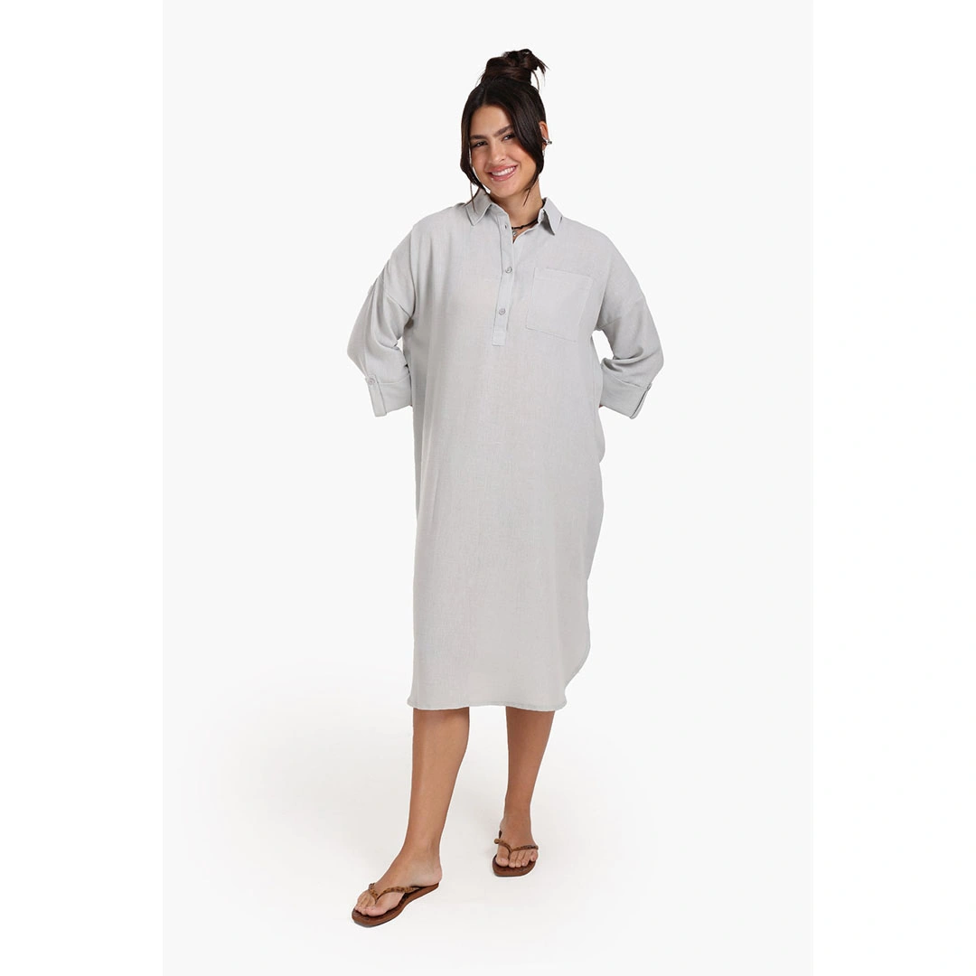 كلو فستان حريمي ميدي بأكمام 3/4