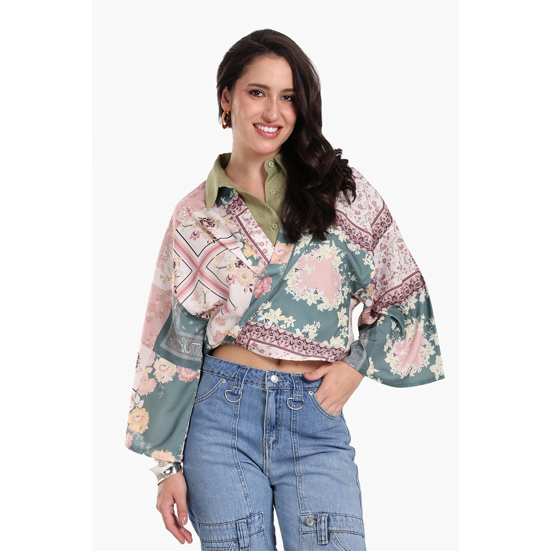 كلو كيمونو حريمي بتصميم الزهور - متعدد الالوان