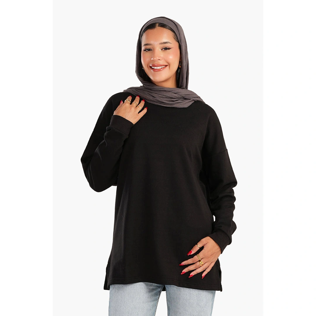 تيشيرت كارينـا قطن حريمي بكتف ساقط 55794