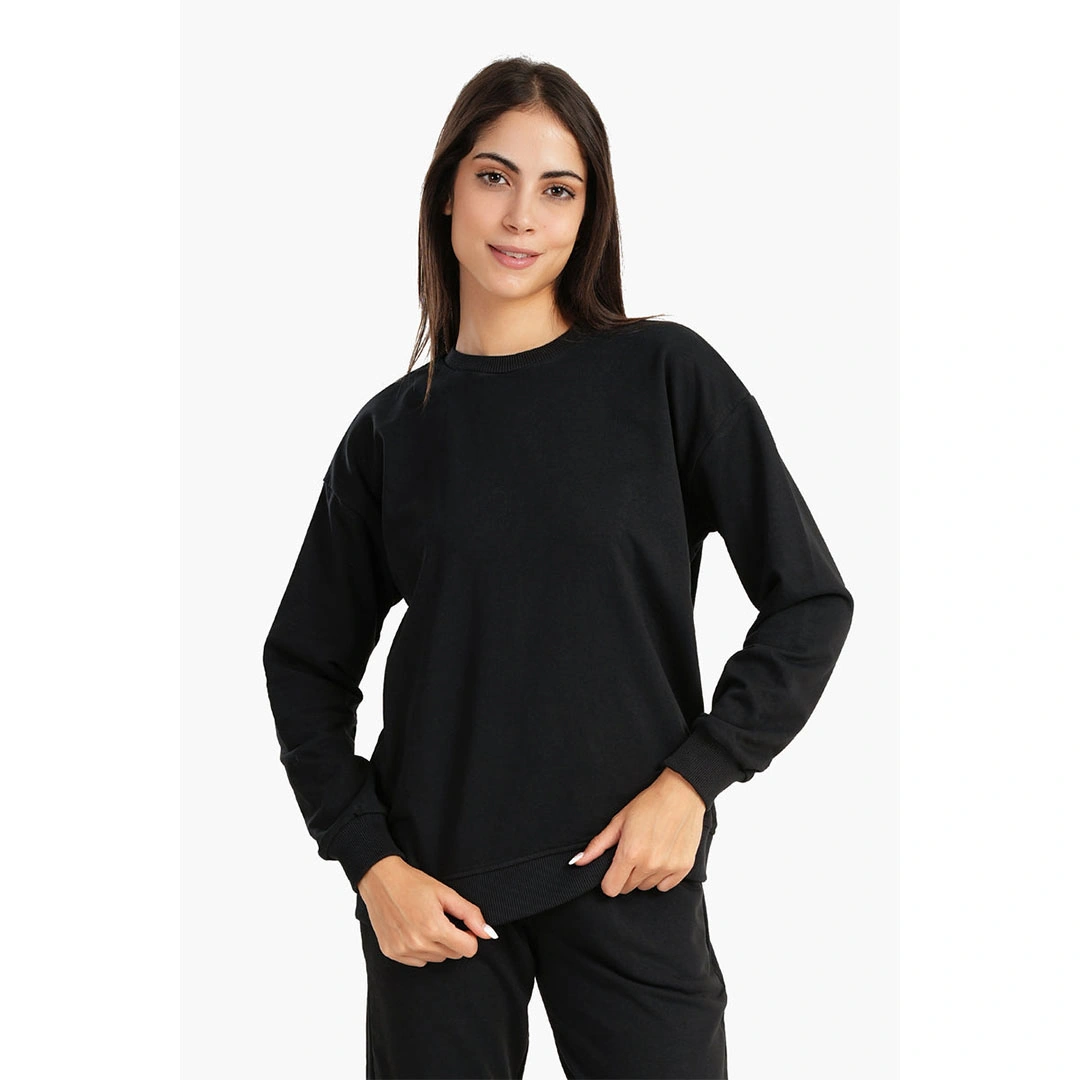 سويت شيرت كارينا كتف ساقط حريمي - أسود 55963