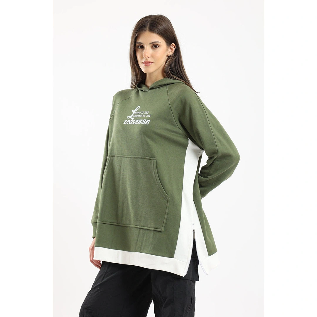 هودي حريمي طويل - زيتي 17033