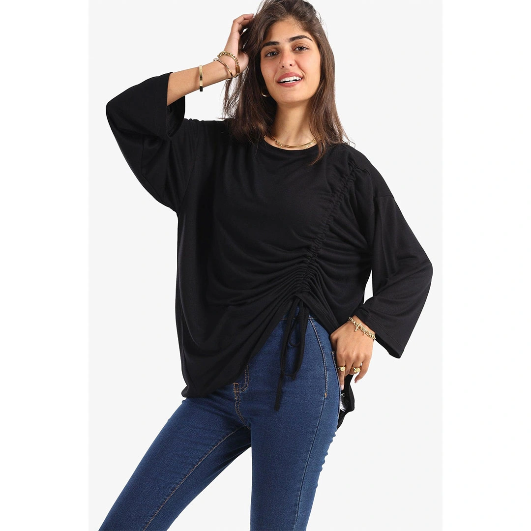 تشيرت حريمي بكم - اسود 17206