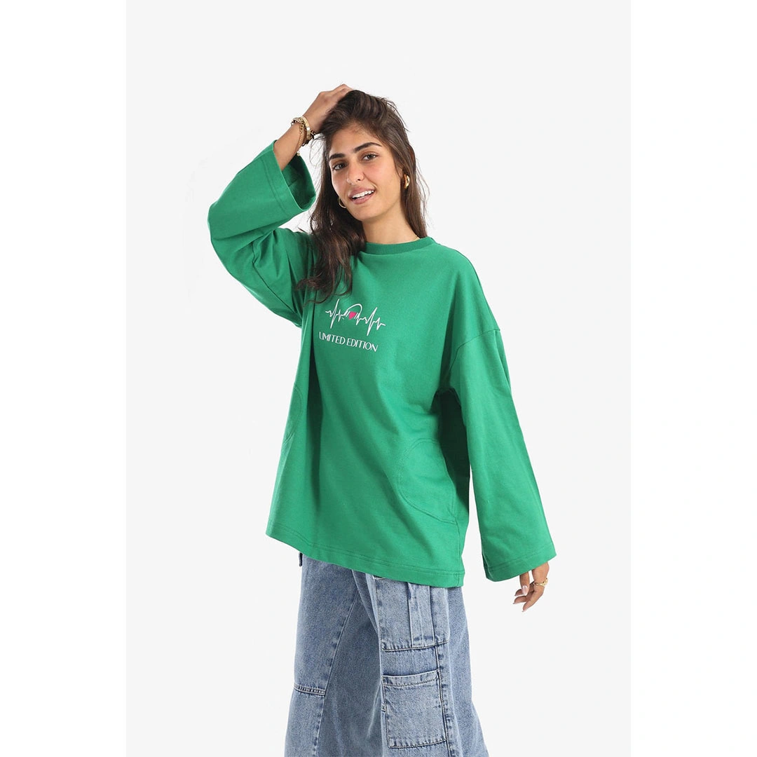 تشيرت حريمي بكم - أخضر 17208