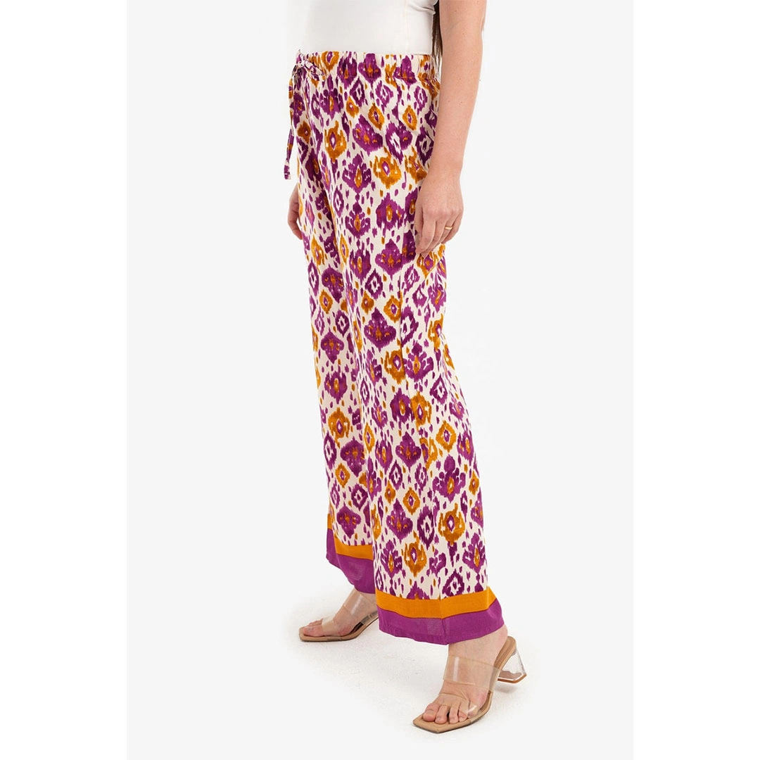 بنطلون مشجر وايد ليج حريمي 17258