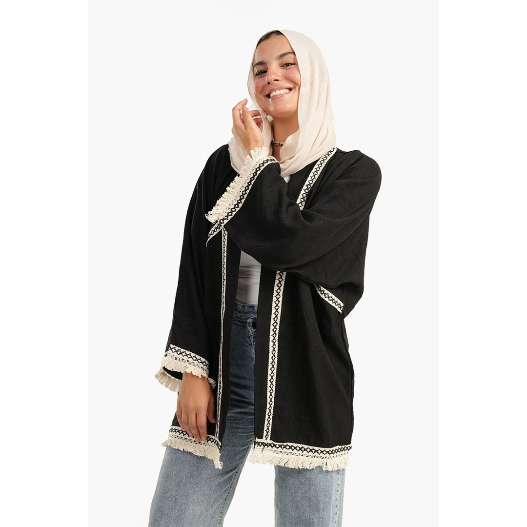 كيمونو كتان مفتوح اشكال تريكو حريمي 17386