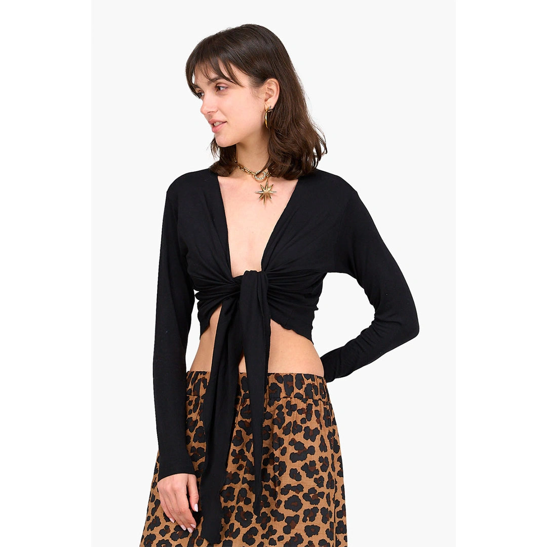 كارديجان قصير حريمي - أسود 17753