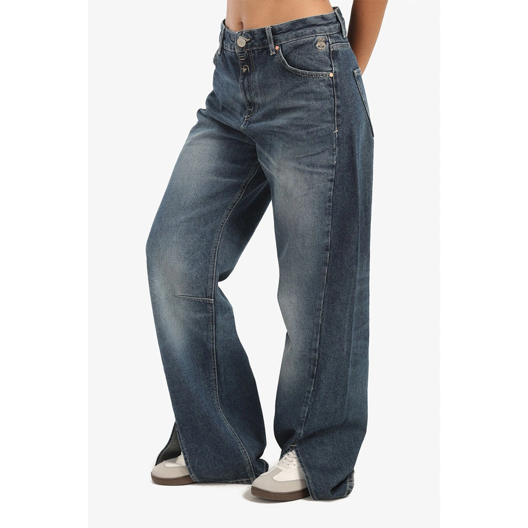 بنطلون جينز بفتحات أمامية - أزرق 17926