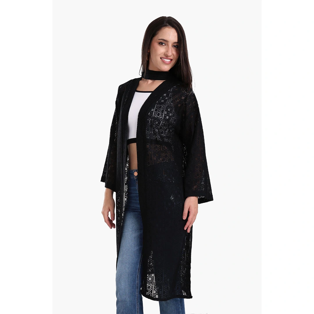 كلو كيمونو حريمي بنقشة الدانتيل