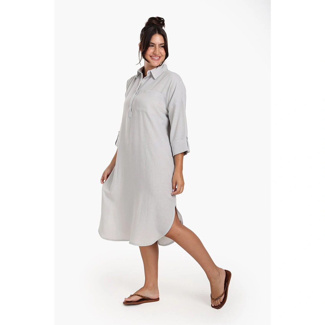 كلو فستان حريمي ميدي بأكمام 3/4