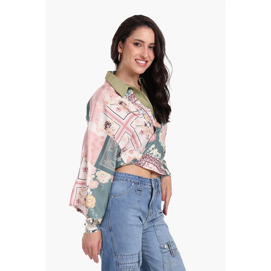 كلو كيمونو حريمي بتصميم الزهور - متعدد الالوان