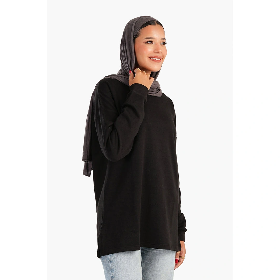 تيشيرت كارينـا قطن حريمي بكتف ساقط 55794