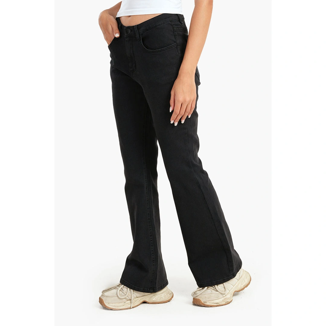 بنطلون جينز واسع كارينا حريمي - رمادي 55961