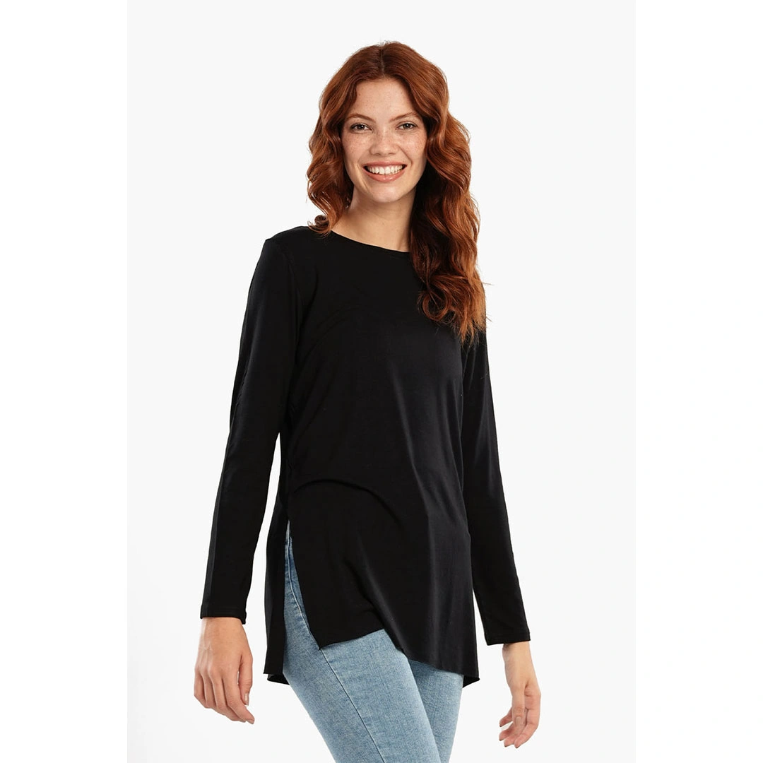 تيشيرت حريمي فيسكوز بكم طويل 56149