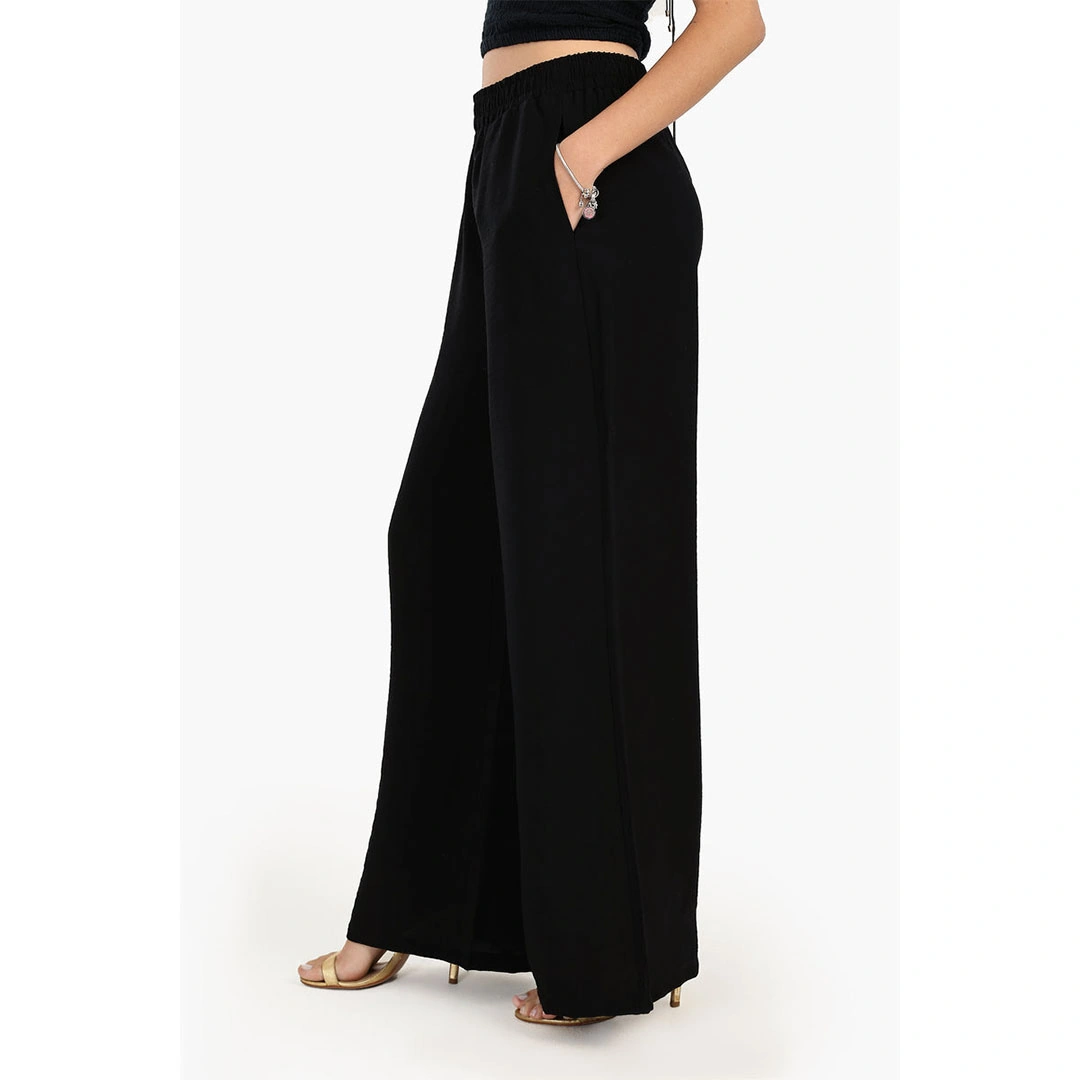 بنطلون حريمي سادة واسع مريح 56334