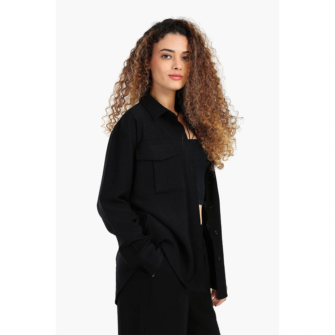 قميص حريمي بأزرار كلاسيكي 56516