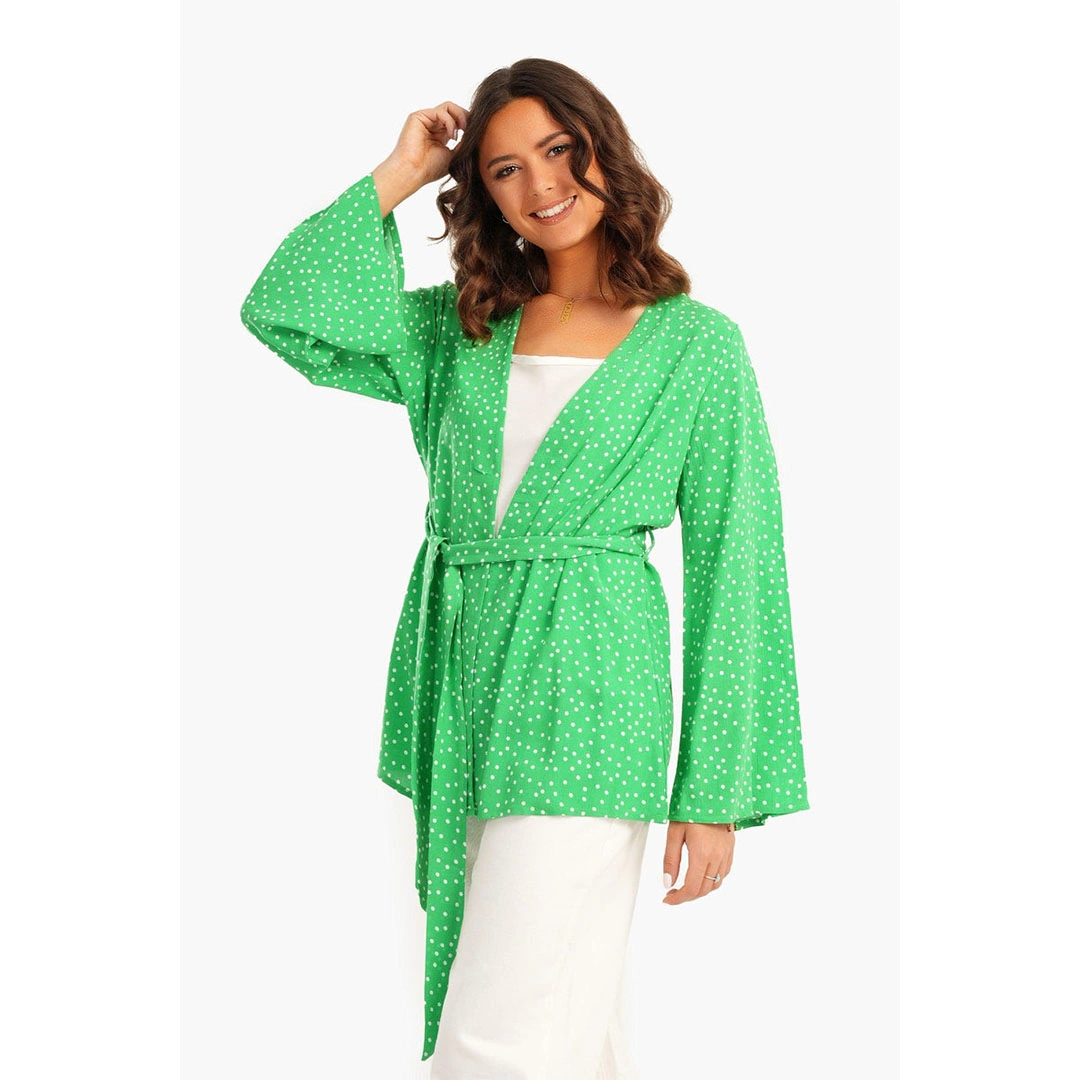 كيمونو منقط بأكمام واسعة حريمي 17524