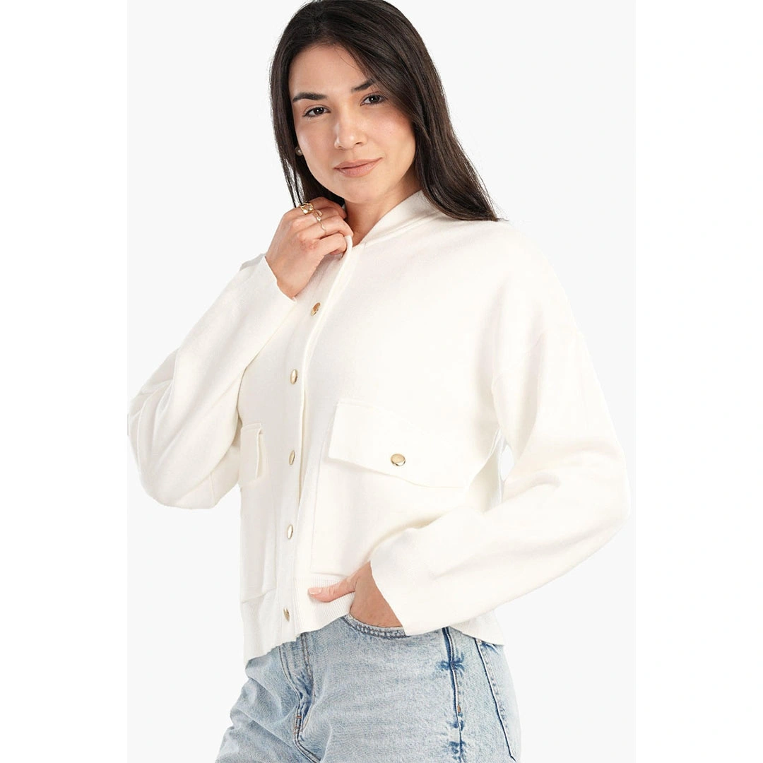 جاكيت صوف بأزرار حريمي 17533