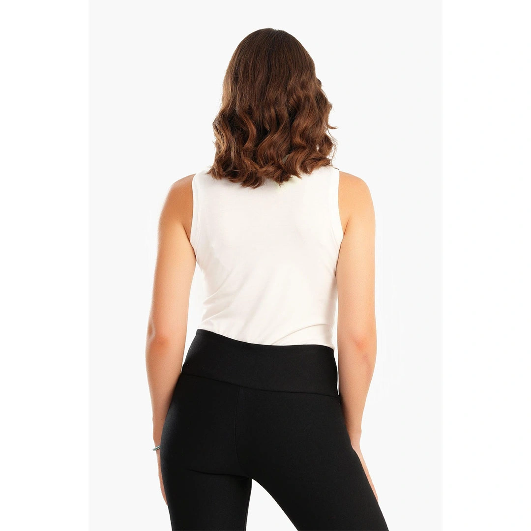 توب فيسكوز رقبه طويله حريمي - أوف وايت 17546