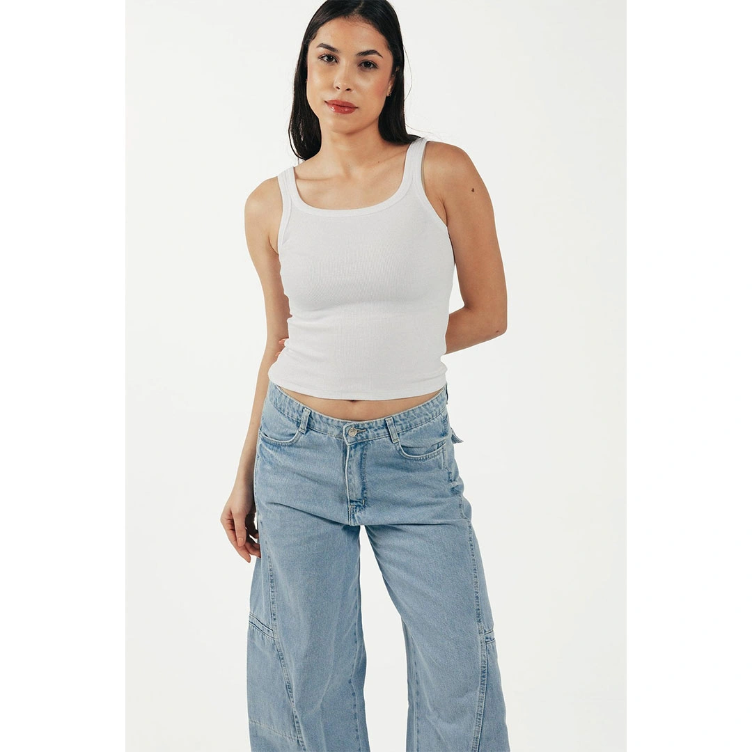 توب بدون أكمام حريمي - أبيض 17776