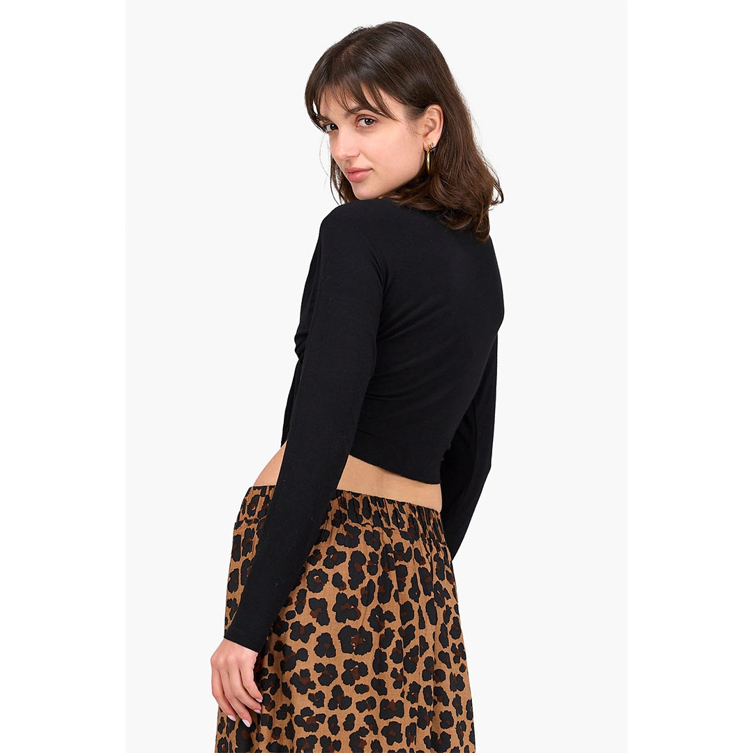 كارديجان قصير حريمي - أسود 17753