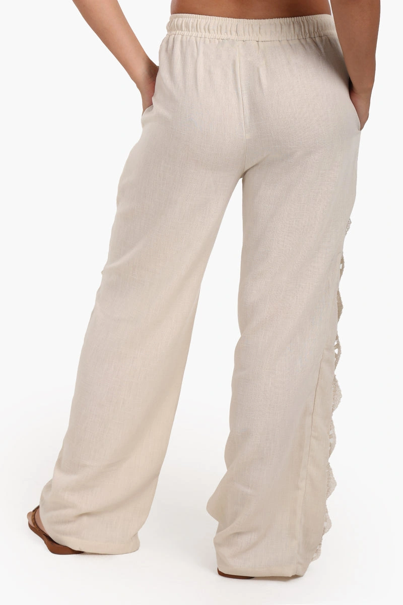 كلو بنطلون بوهو كروشيه - بيج فاتح