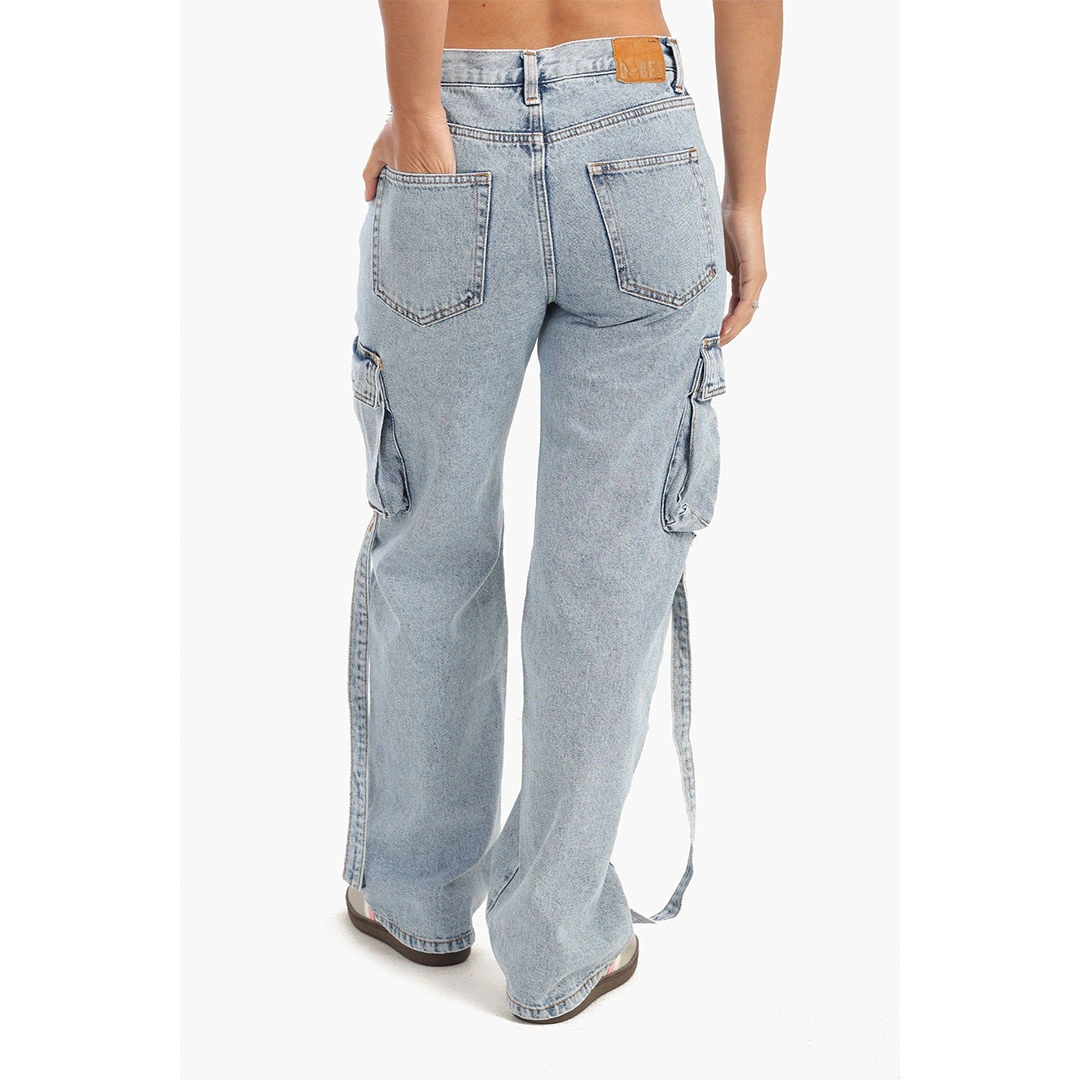 بنطلون كارجو بيجيوب حريمي - أزرق فاتح 17925