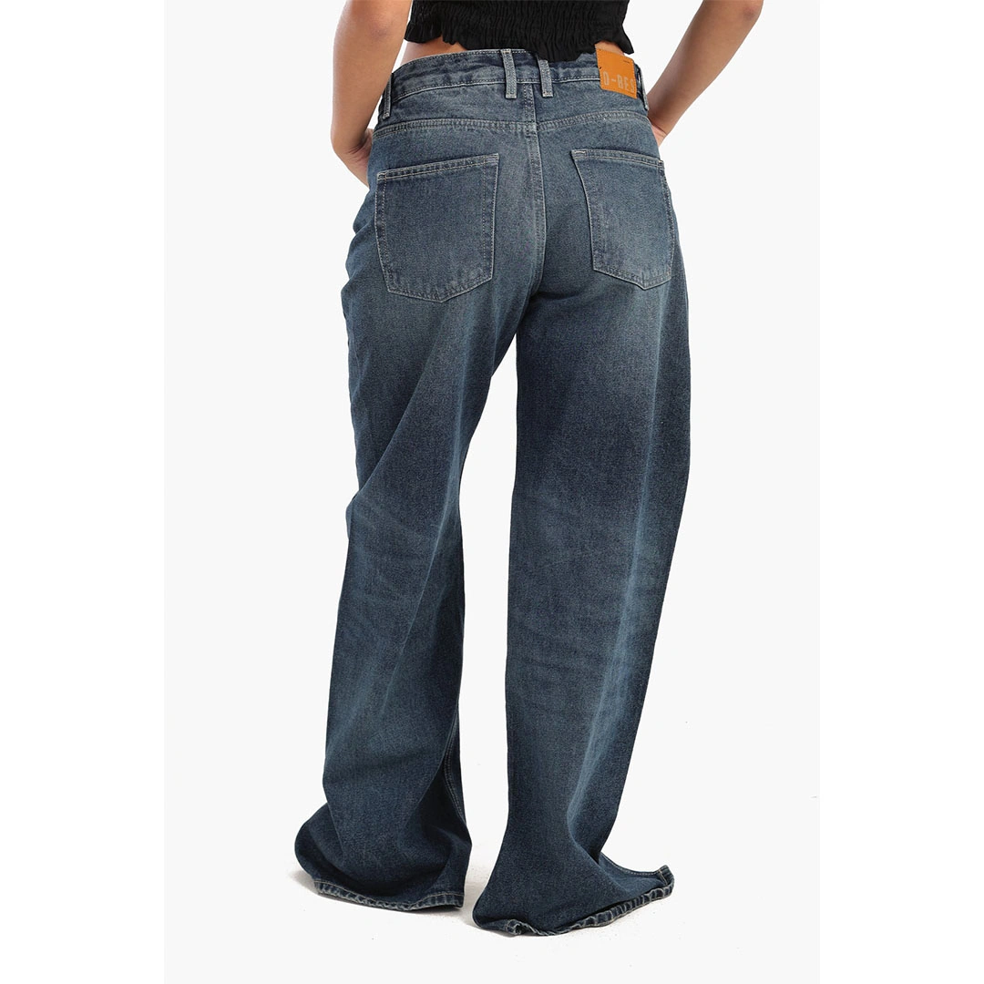 بنطلون جينز بفتحات أمامية - أزرق 17926