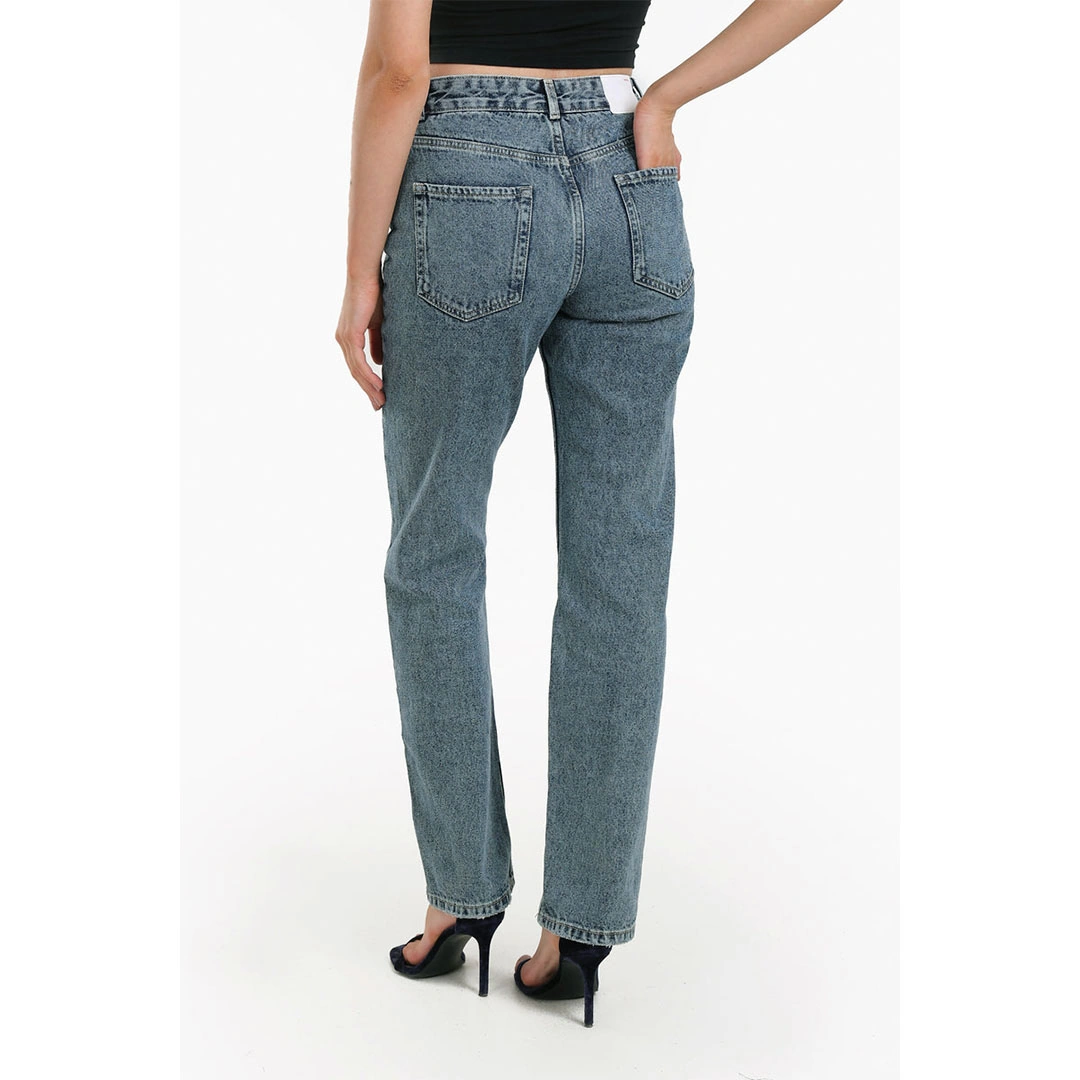 بنطلون جينز مقطع - أزرق 18055