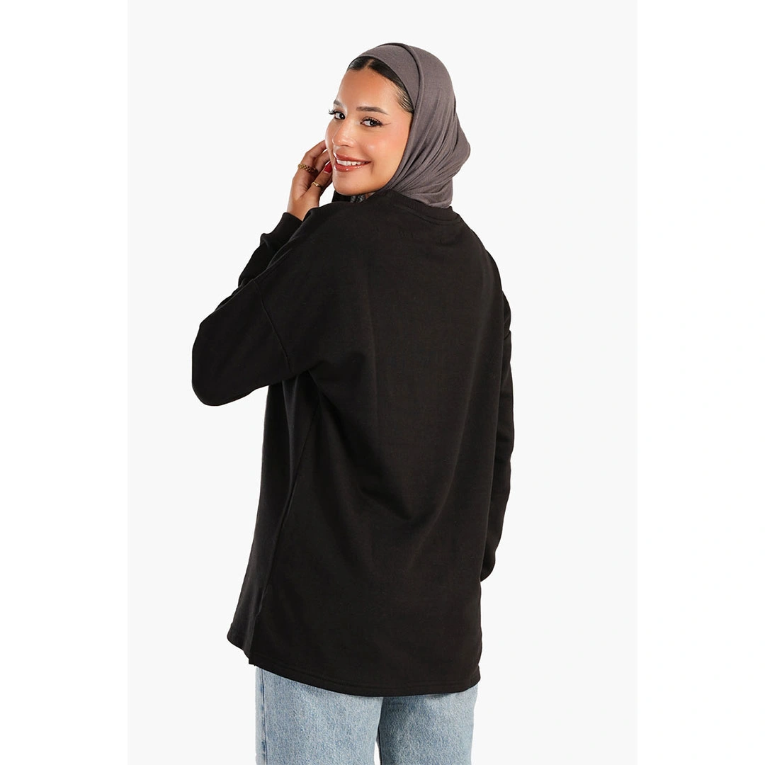 تيشيرت كارينـا قطن حريمي بكتف ساقط 55794