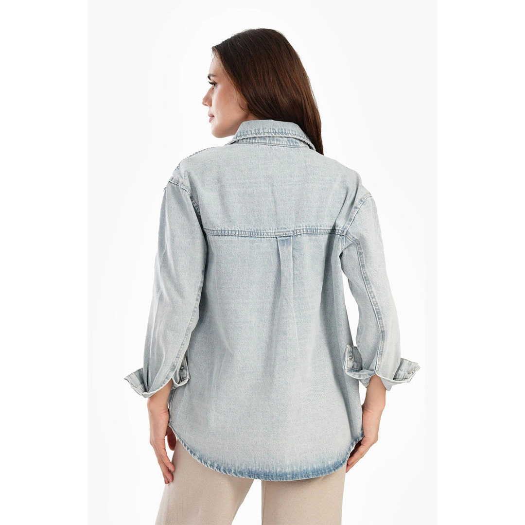 قميص جينز حريمي - أزرق 56081