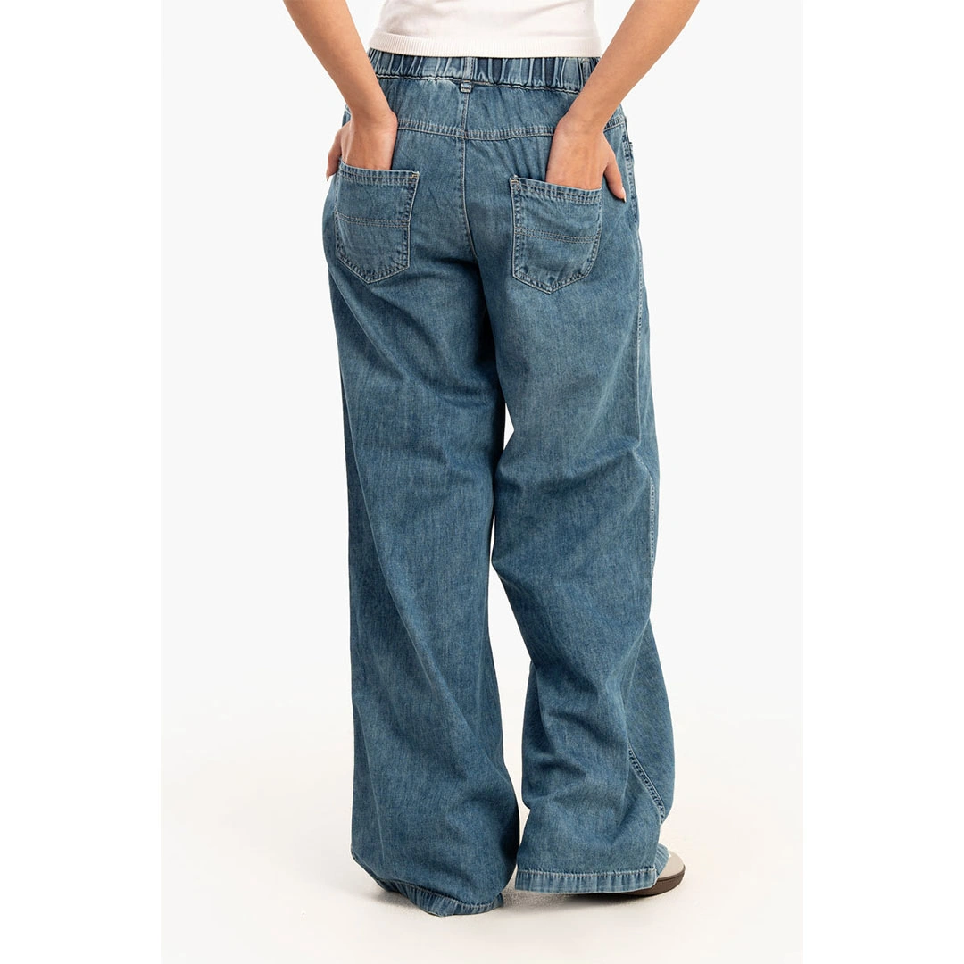 بنطلون جينز حريمي بخصر مطاط - أزرق 56180