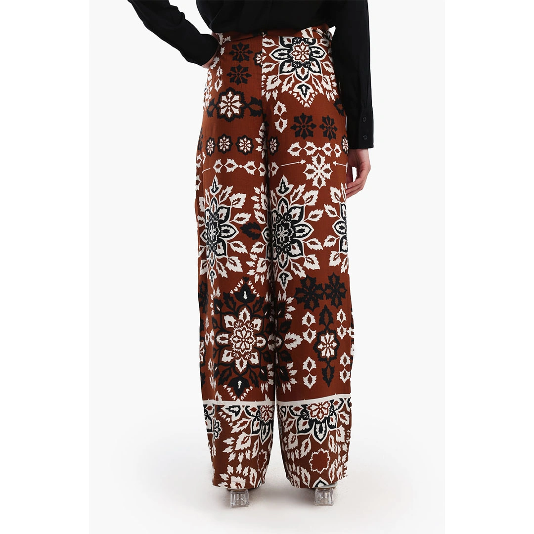 بنطلون حريمي بحزام بطبعة كاملة 56481