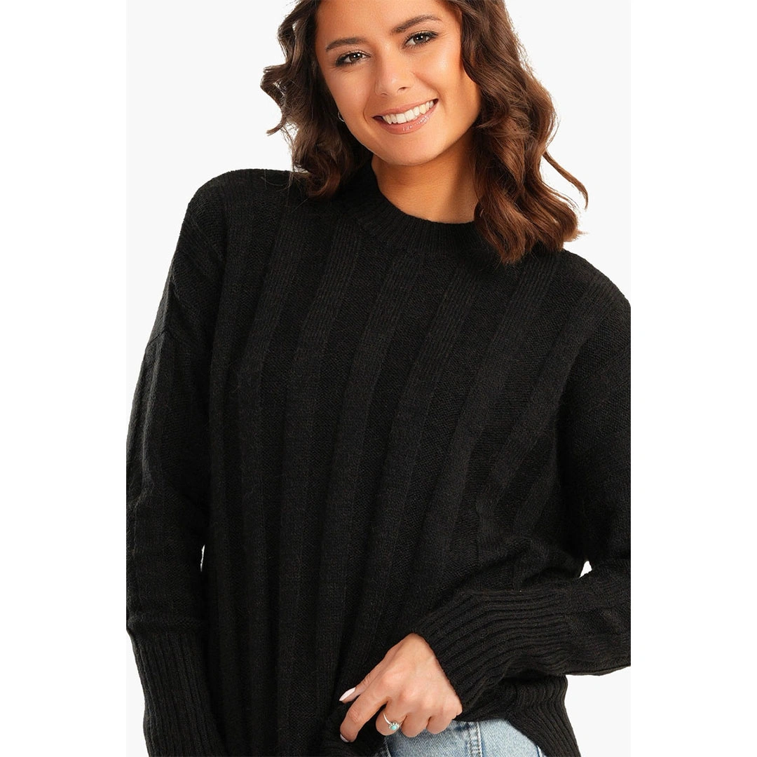 بلوفر أوفر سايز حريمي - أسود 17483