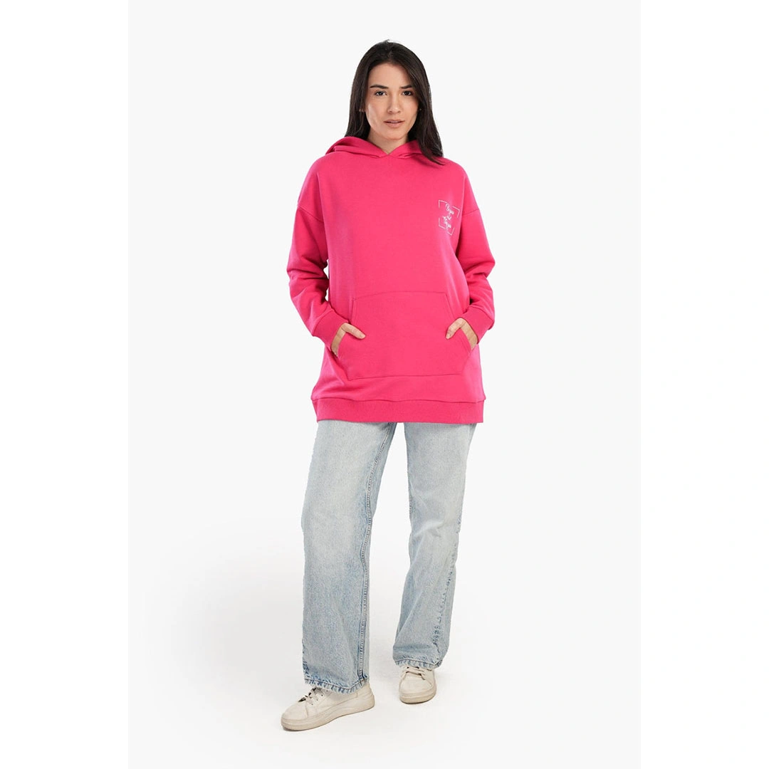 سويتشيرت قطن حريمي حريمي - فوشيا 17542