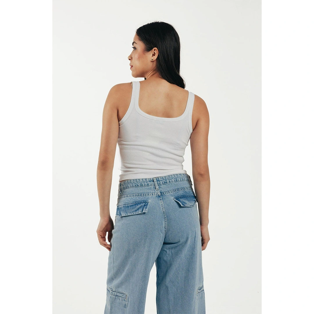 توب بدون أكمام حريمي - أبيض 17776