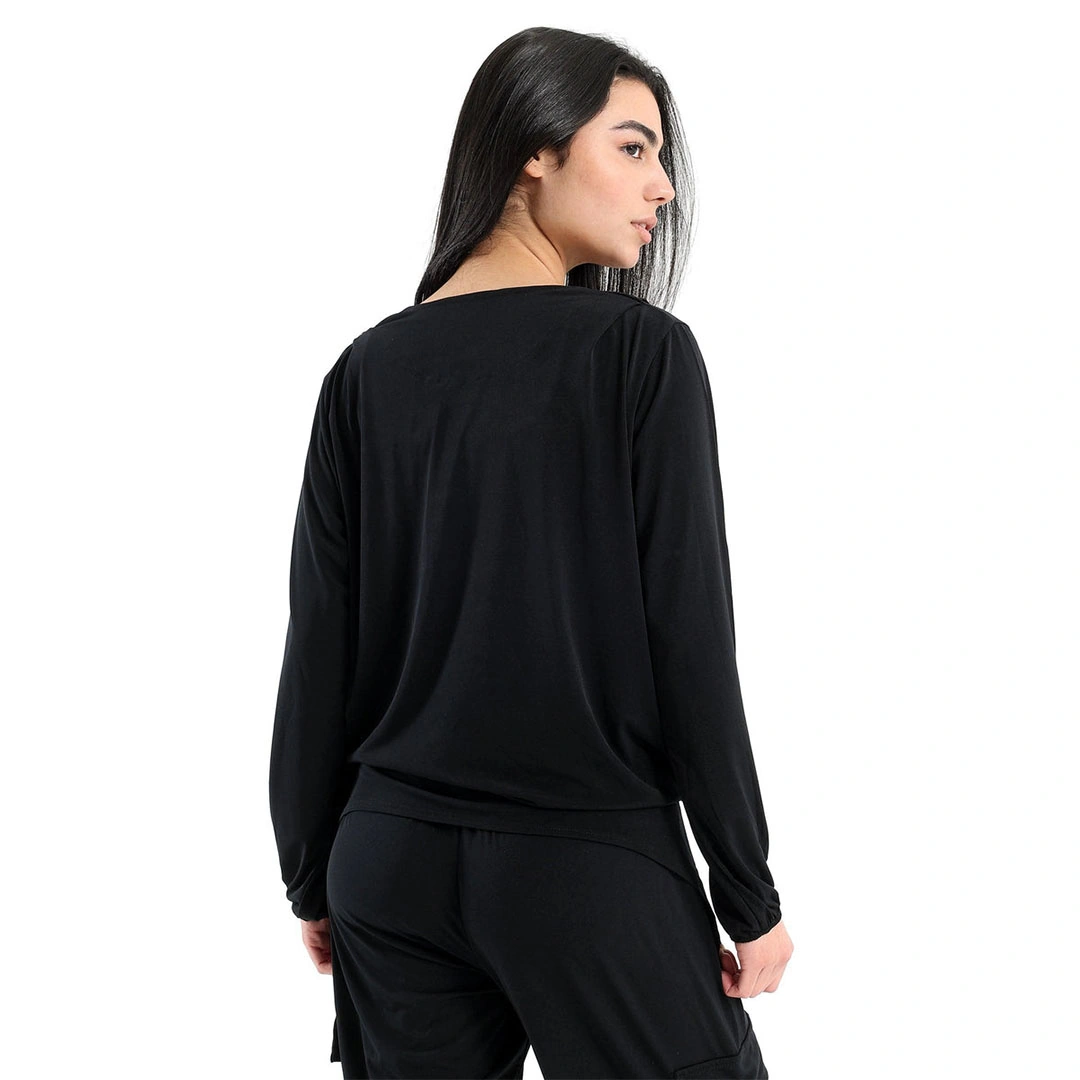 توب بكم طويل حريمي - أسود 17172