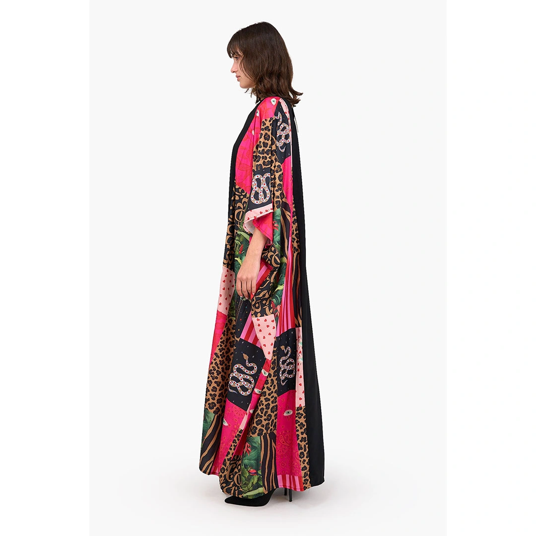 عباية مطبوعة حريمي - أسود 17833