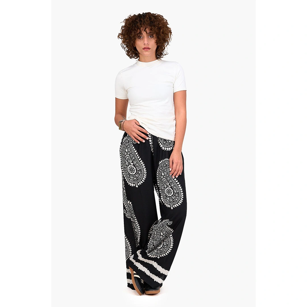 بنطلون بوهيمي حريمي - أسود 17860