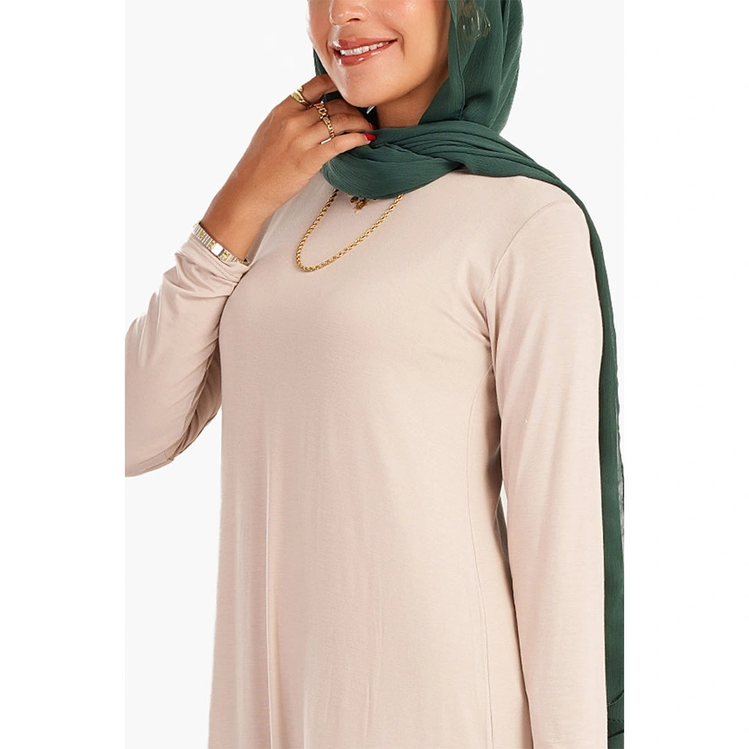 فستان حريمي فيسكوز برقبة مدورة - 56075