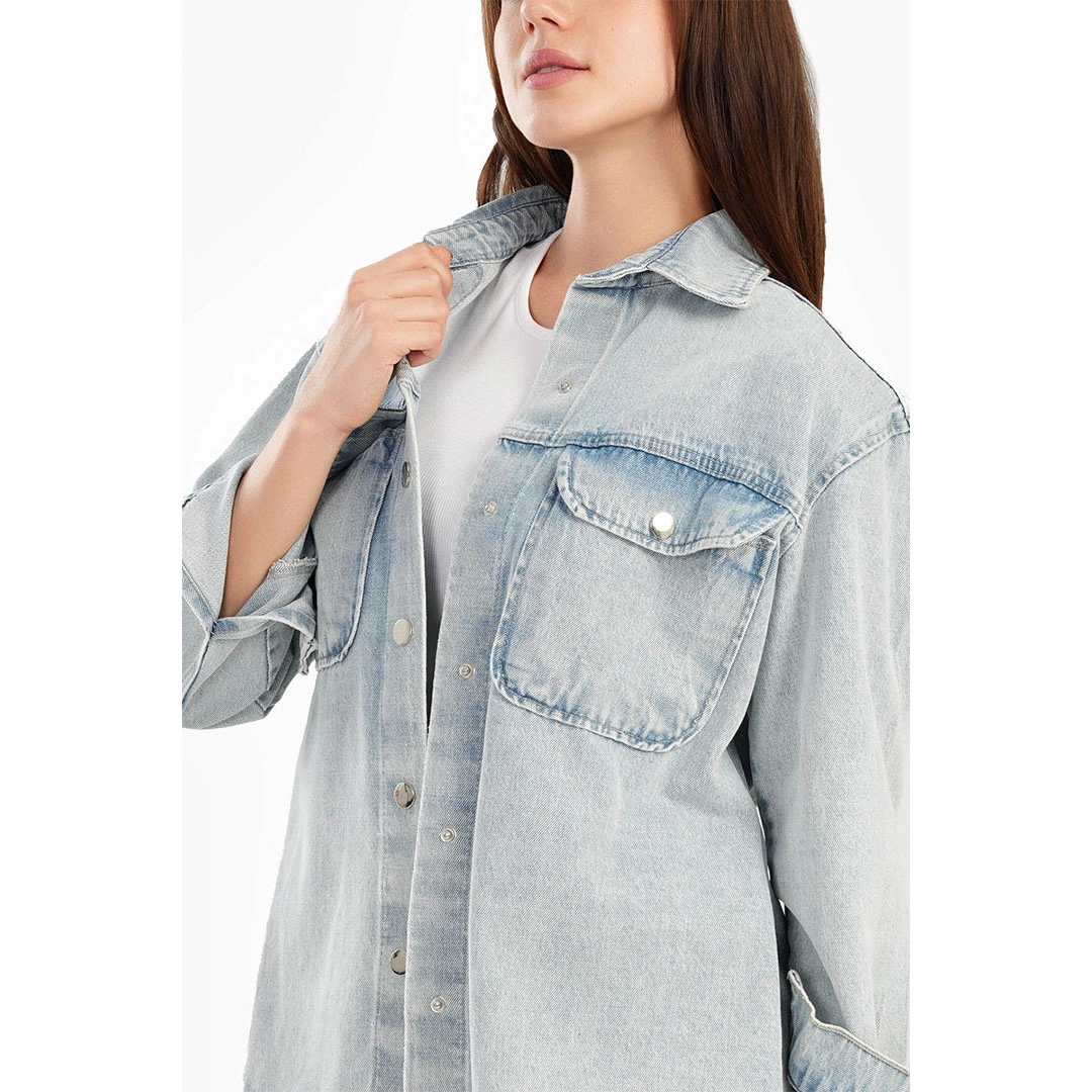 قميص جينز حريمي - أزرق 56081