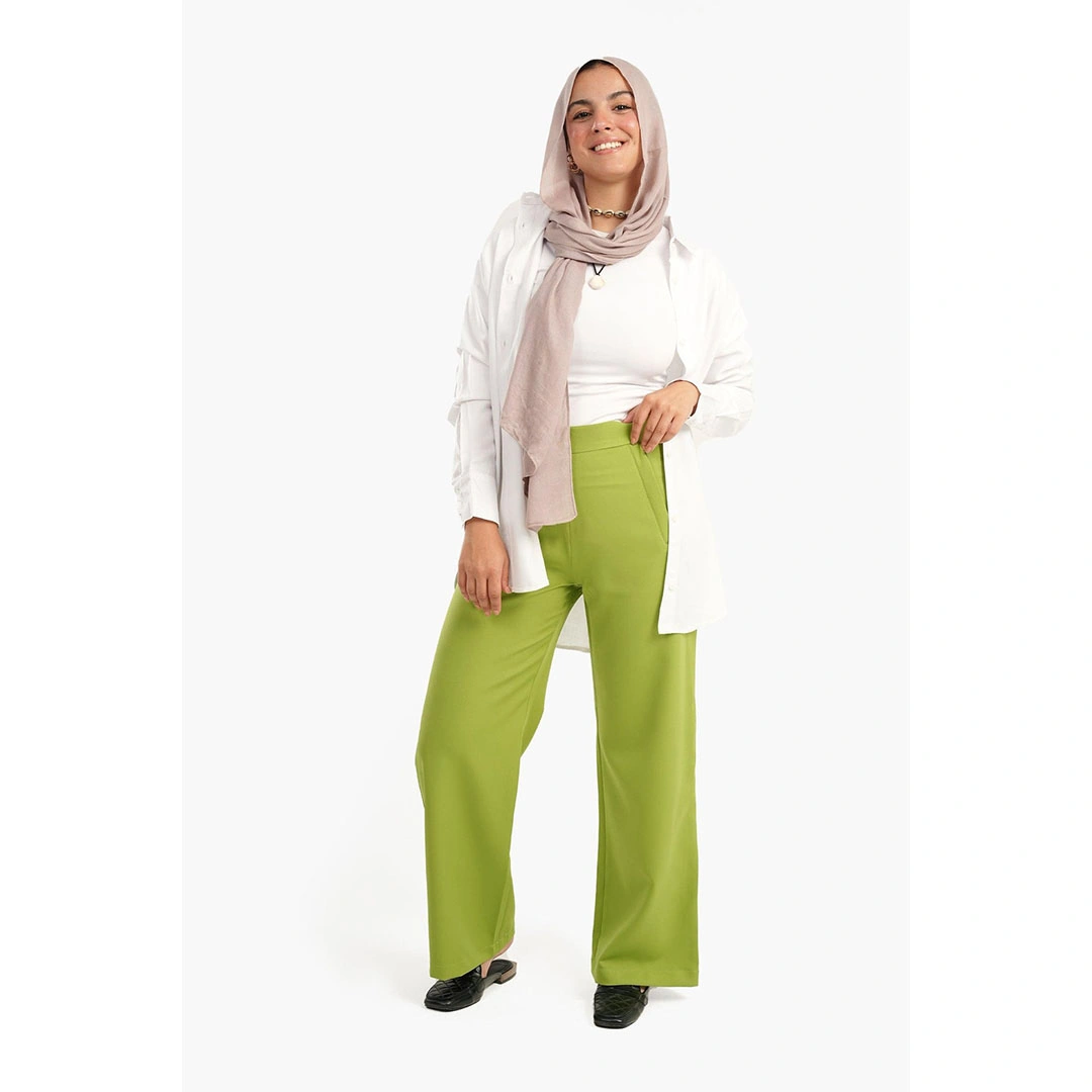 بنطلون بسوسته جانبية حريمي 17452