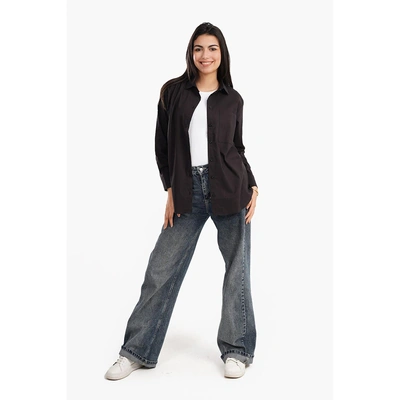 قميص بكم حريمي - أسود 17357