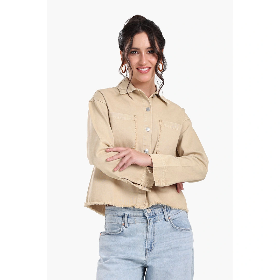 BLUERIDGE フィッシングジャケット ベージュ Clue Beige Women's Denim Jacket - Model 17943