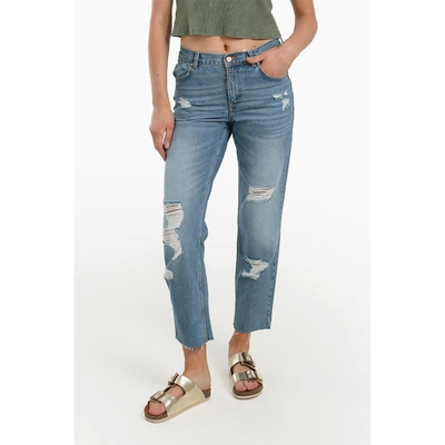 بنطلون جينز مقطع حريمي - أزرق 17996