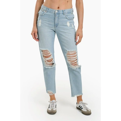 بنطلون جينز مقطع حريمي - أزرق فاتح 17998