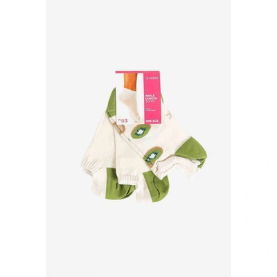 3 شرابات حريمي قطن كارينا - شكل كيوي - 52015