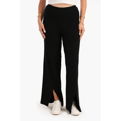 بنطلون بيجامة حريمي كارينا أسود بفتحة أمامية 55765